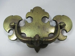 1 Vintage Messing Batwing Chippendale Hardware Schublade Ziehen 3" Mittelkieler USA - Bild 1 von 12