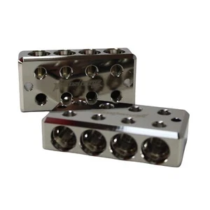 ILL Customz 1/0 Gauge 4 In 4 Out Power Ground Distribution Block Pair LC-4IN/OUT - Picture 1 of 6