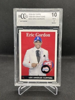 2008 TOPPS #202 ERIC GORDON RC 1958-59 VARIATION BCCG 10 Gem Mint See Photos - Image 1 of 3