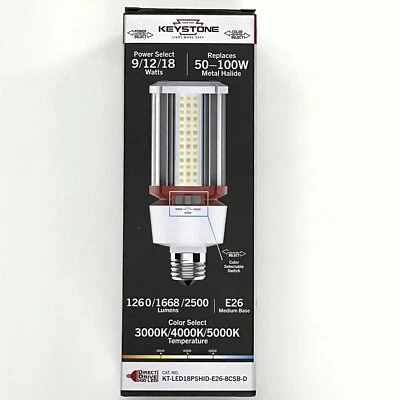 Keystone KT-LED18PSHID-E26-8CSB-D HID Replacement Lamp to Color/Power Select LED - Image 1 of 4