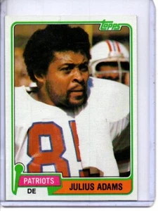1981 TOPPS #139 JULIUS ADAMS NEW ENGLAND PATRIOTS - Picture 1 of 2
