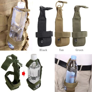 Outdoor Tactical Hiking Molle Water Bottle Holder Belt Carrier Pouch Hunting Bag - Picture 1 of 20