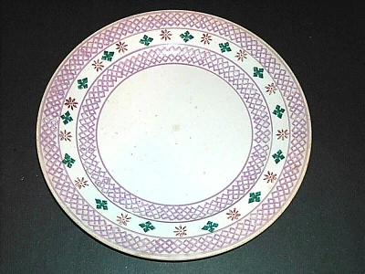 (1885 - 1920) MAESTRICHT HOLLAND Vibrant Sptterware 9" Plato Gres Foto 1 de 2