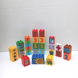 Lego Duplo Specialty Blocks Numbers Eyes Sun Spider Food Animals Misc Lot Of 33 - Picture 1 of 4