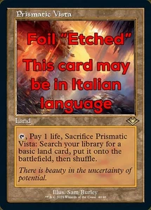MTG PRISMATIC VISTA FOIL EXC - PANORAMA PRISMATICO - MH2 RETRO IT ETCHED - Picture 1 of 1
