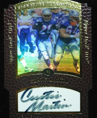 Upper Deck UD3 1997 Curtis Martin Signature Performers en tarjeta automática Foto 1 de 3