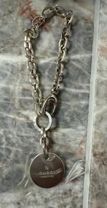 GUCCI Round Charm trademark Linked Bracelet NIB 7" - Picture 1 of 6