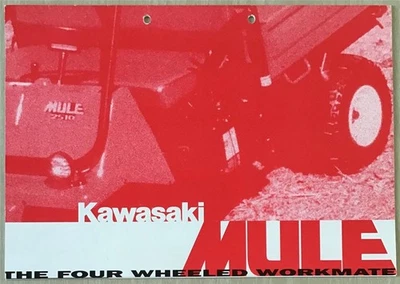 KAWASAKI MULE UTILITY RANGE Sales Brochure 1993 #99985-4900-04 500 1000 2510 - Image 1 of 3