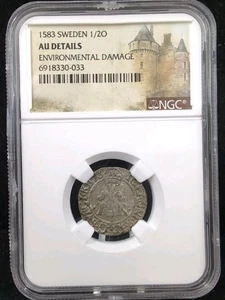1583 SWEDEN 1/20- NGC AU Details Environmental Damage 4735 - Picture 1 of 3