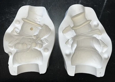 Vintage Teddy Bear Molds 1995 Ceramic Slip Casting Mold #344 Snowman - Image 1 of 4