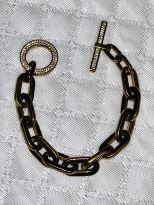 Michael Kors Cityscape Chunky Link Chain Bracelet W/Toggle Lock 8"~New Cond~ - Image 1 of 4