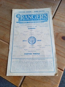 Glasgow Rangers v Partick Thistle 1958/59 League 15th September 1958 No 234 (22) - Picture 1 of 5