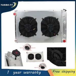 4 filas de radiador + ventilador de cubierta 1973-1987 para Chevy C/K C10 C20 C30 K10 K20 GMC - Imagen 1 de 13