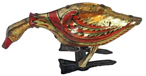 Marx TinLitho Wind-up Golden Goose w 2 Wood Eggs + Remains of Original Box Works - Picture 1 of 16