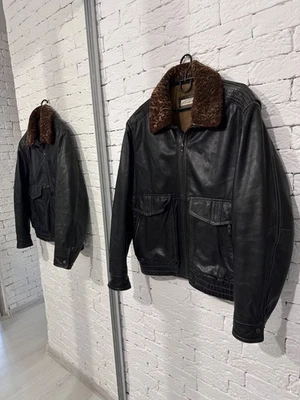 Gimo’s Italy Leather Jacket – 100% Pelle Leather – Black (fits around L) - Image 1 of 4