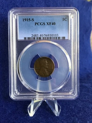 1915-S Lincoln Cent 1c Wheat Penny *PCGS XF40 Extremely Fine* - Image 1 of 4