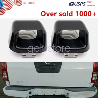 1 Pair License Plate Light Rear Bumper Lamp Housing Cover For Nissan Frontier - Image 1 of 4