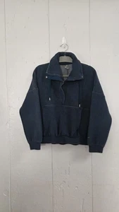 Calia Damen Relaxed Fit 1/4 Zip Pullover Sweatshirt Small blau grün  - Bild 1 von 11