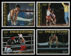Costa de Marfil 1988 - Mi-N.o 970-973 ** - Estampillada sin montar o nunca montada - Olympia Seúl - Imagen 1 de 1
