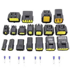 AMP Econoseal J Set 1/2/3/4/6/8/10/12-polig Wasserdicht Steckverbinder Neu - Bild 1 von 12