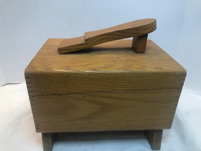 Подлинный дуб деревянный киви обуви сервер Shoeshine набор ласточкин хвост углы - Изображение 1 из 4