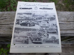 1961 Lincoln Continental Owner's Club Continental Kommentare Nr. 54 LCOC - Bild 1 von 2