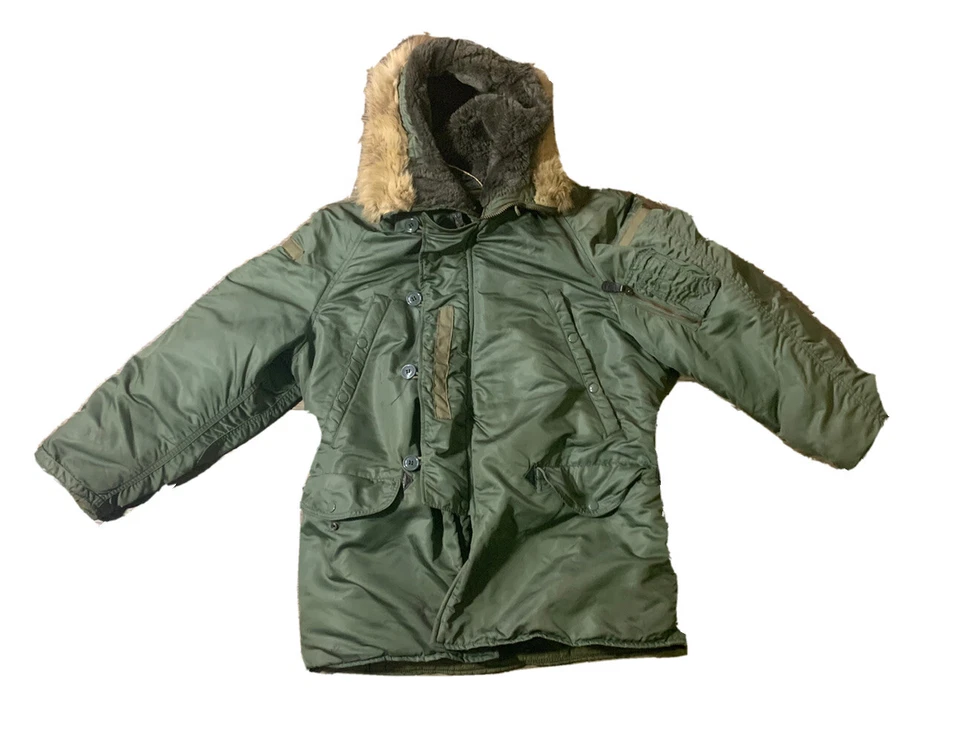 Vintage 60s Flight N-3B Snorkel Parka Coat Jacket Large Faux Fur - Image 1 of 4