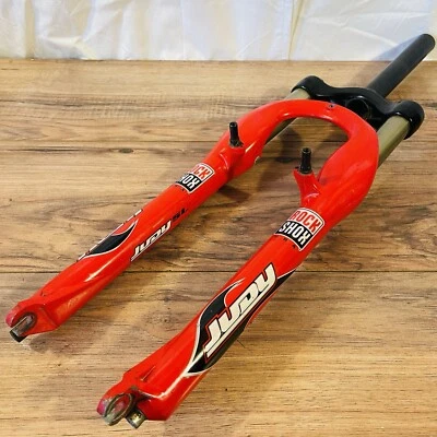 Rock Shox Judy SL MTB Suspension Fork 26 80mm V-Brake Disc Red 1 1/8 Straight - Image 1 of 4