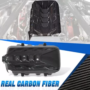 Real Carbon Fiber Engine Cover For 2020-2024 Chevrolet Corvette C8 Black NEW - Picture 1 of 24