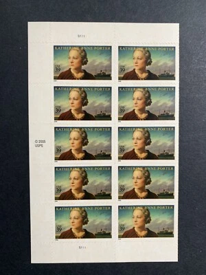 U.S. Stamps SC #4030. Literary Arts: Katherine Anne Porter. 39¢ Block of 10. MNH - Image 1 of 2