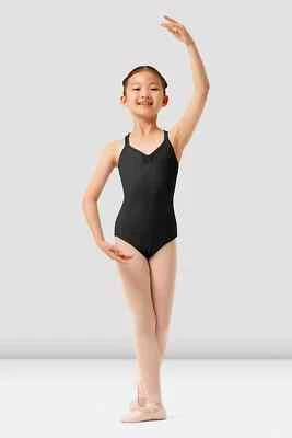 Mirella by Bloch Girls Camisole Leotard Scoop Neck Multi Strap Back M1243C Black - Image 1 of 2