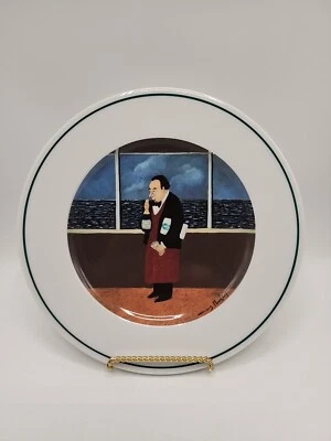 Plato de ensalada Guy Buffet "Crystal Cruises" 8 1/8 pulgadas - Qué ramo - Como nuevo Foto 1 de 3