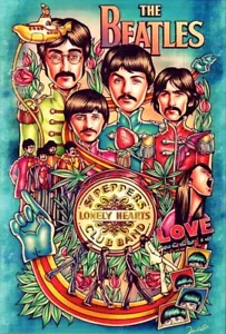 The Beatles Sgt. Pepper's Lonely Hearts Club Band 4"x6" Reprint Mini Poster 0189 - Picture 1 of 1