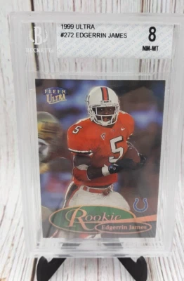 1999 Ultra EDGERRIN JAMES Rookie Card RC #272R INDIANAPOLIS COLTS HOF BGS 8 - Image 1 of 2