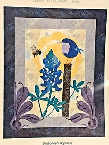 Quilt Pattern Uncle Gravy's Quilt Fusion Pattern BLUEBONNET HAPPINESS 19" - Picture 1 of 3