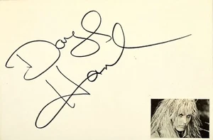 DARYL HANNAH Signed Autographed 4"x6" INDEX CARD WALL STREET KILL BILL: VOL 1 - Picture 1 of 6