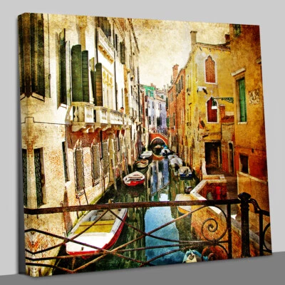 amazing Venice artwork Canvas Wall Art Picture Print - Image 1 of 4