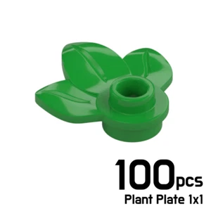LEGO Lot of 100 Plant Plate Round 1x1 Bright Green 6182261 32607 - Picture 1 of 1