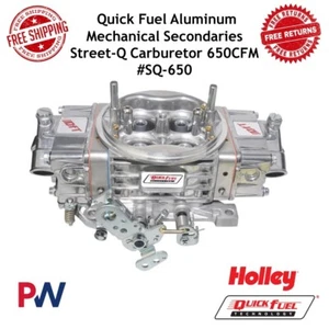 Carburateur mécanique secondaire Quick Fuel aluminium Street-Q 650CFM #SQ-650 - Photo 1/10