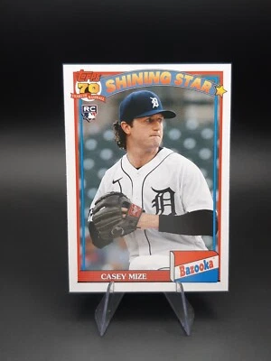 2021 Topps Archives 1991 Bazooka Shining Stars Casey Mize #91BZ-4 Tigers - Image 1 of 2