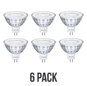 6x PHILIPS LED MR16 LAMP 12V, 5W / 35W Not Dimmable 4000k Cool White, Halogen eq - Picture 1 of 1