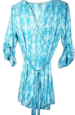 Vestido estilo túnica Collective Concepts para mujer talla S cuello en V manga larga con cinturón Foto 1 de 4