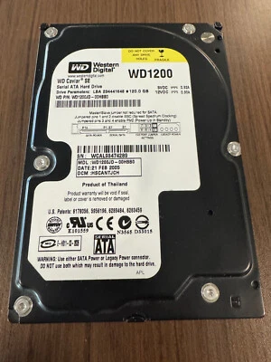 Western Digital WD1200JD-00HBB0 120GB 7200 RPM SATA 3.5″ Hard Drive - Image 1 of 2