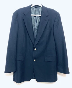 Burberrys Mens Size 41 L Navy Classic Wool Sport Coat Blazer 2 Button Jacket - Picture 1 of 9