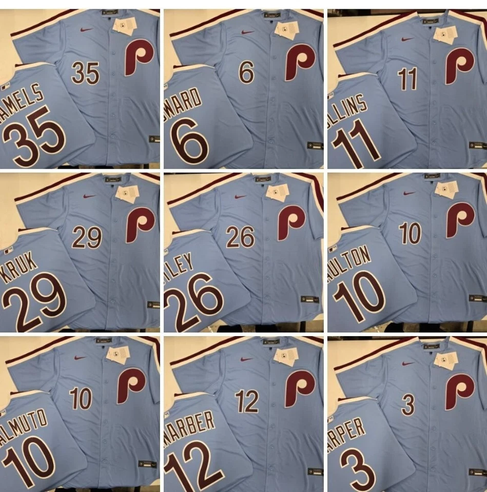 50414 Philadelphia Phillies HARPER TURNER SCHWARBER Throwback Vintage Jersey NWT - Image 1 of 1