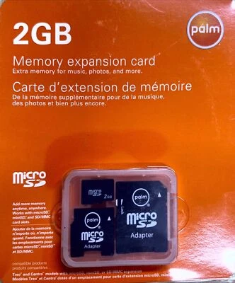 Palm 2GB Micro SD Card with Adapters - New/Sealed - Image 1 of 2