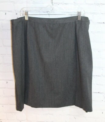 MD ~ Falda informal esquina anexo mujer lana carrera gris oscuro brezo recta Foto 1 de 4