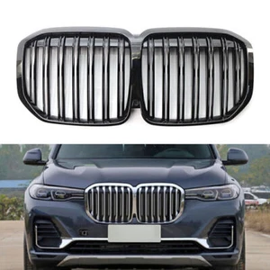 Pair Front Kidney Grille Cover Trim Fit BMW X7 G07 2019-2022 51138745730 ABS - Picture 1 of 10