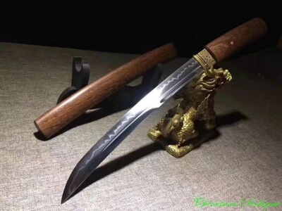 Espada corta japonesa Wakizashi hoja Kogarasu Maru templado arcilla de acero T10 #1052 Foto 1 de 4