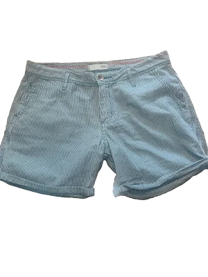 Pantalones cortos de jean Levi's azules a rayas para mujer talla 29 turquesa con puños dobladillo 100 % algodón Foto 1 de 3